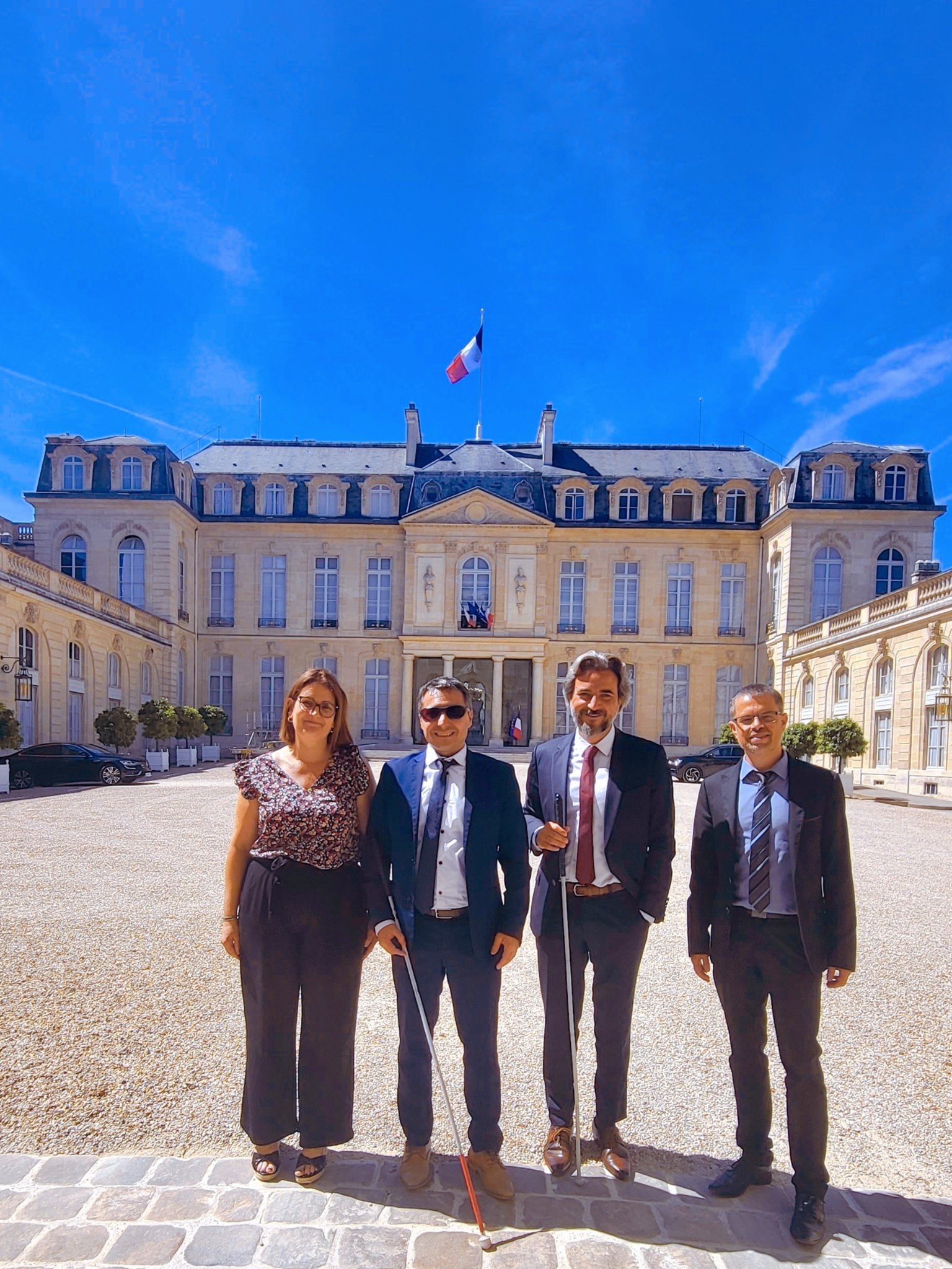Vincent Julé à l’Élysée lors d’un événement consacré au handicap.